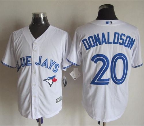 Blue Jays #20 Josh Donaldson White New Cool Base Stitched MLB Jersey - Click Image to Close